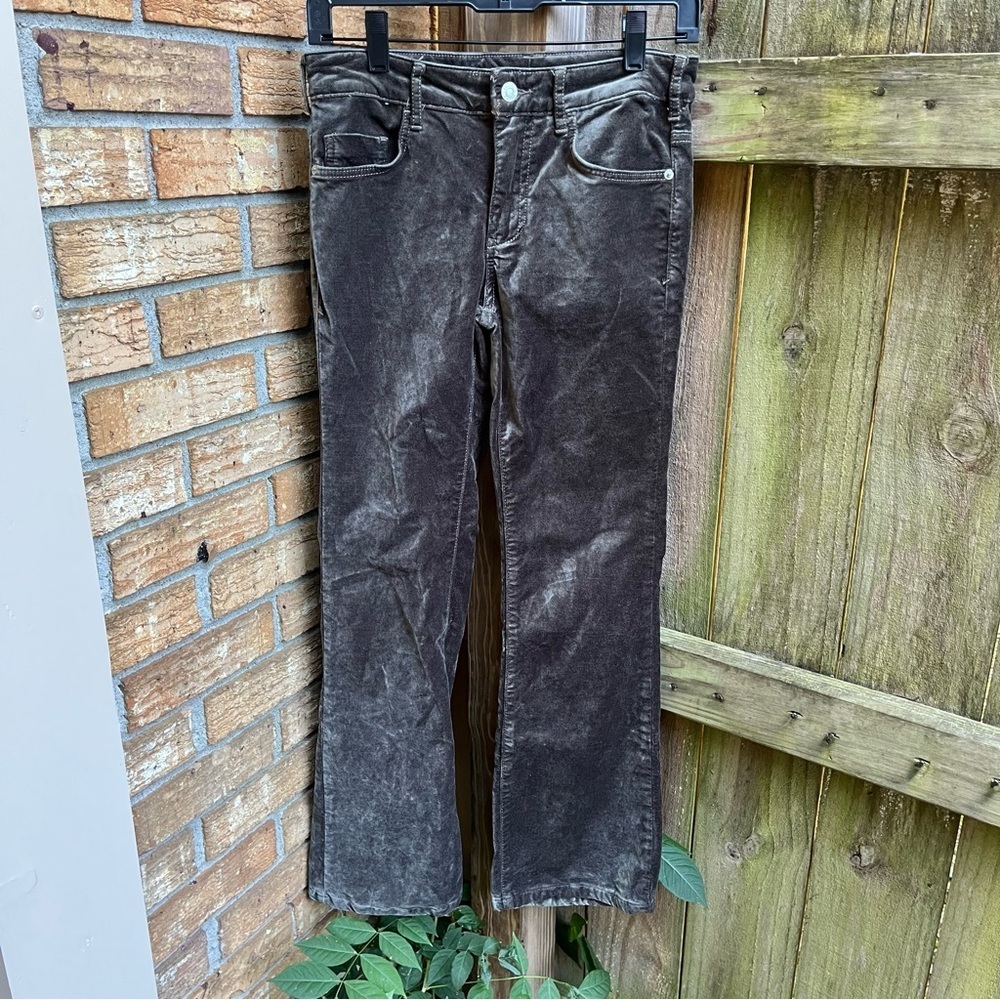 Pilcro by Anthropologie Gray Corduroy Style Boot Cut Pants